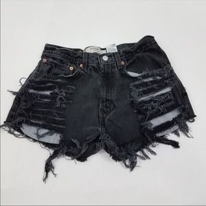 Levi Black Denim Shorts